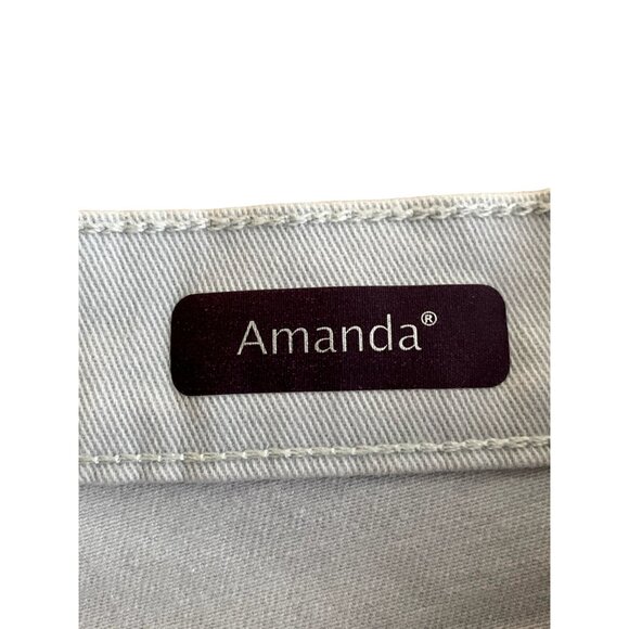 Gloria Vanderbilt Amanda Light Gray High-Rise Straight Leg Jeans Womens Size 14 - Picture 12 of 14